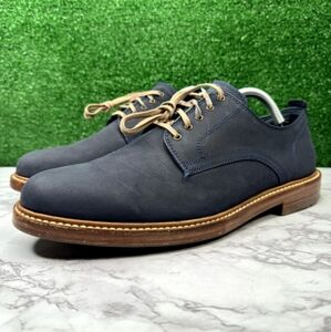 Cole Haan Tyler Grand Plain Ox Shoes Men's‎ 10 M Marine Blue Wax Leather Casual
